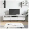 vidaXL Meuble TV blanc 150x30x44,5 cm bois d'ingénierie