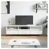 vidaXL Meuble TV blanc 150x30x44,5 cm bois d'ingénierie