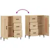 vidaXL Buffet chêne sonoma 69,5x34x90 cm bois d'ingénierie