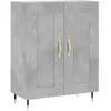 vidaXL Buffet gris béton 69,5x34x90 cm bois d'ingénierie