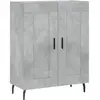 vidaXL Buffet gris béton 69,5x34x90 cm bois d'ingénierie