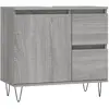 vidaXL Armoire de bain sonoma gris 65x33x60 cm bois d'ingénierie