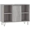 vidaXL Armoire salle de bain sonoma gris 80x33x60 cm bois d'ingénierie