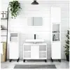 vidaXL Armoire de salle de bain blanc brillant 80x33x60 cm