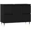 vidaXL Armoire de salle de bain noir 80x33x60 cm bois d'ingénierie
