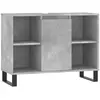 vidaXL Armoire salle de bain gris béton 80x33x60cm bois d'ingénierie