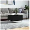 vidaXL Table basse noir 55x55x36,5 cm bois d'ingénierie