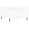 vidaXL Table basse blanc 55x55x36,5 cm bois d'ingénierie