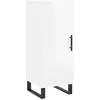 vidaXL Buffet Blanc brillant 34,5x34x90 cm Bois d'ingénierie