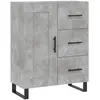 vidaXL Buffet gris béton 69,5x34x90 cm bois d'ingénierie