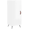 vidaXL Buffet Blanc brillant 34,5x34x90 cm Bois d'ingénierie