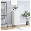 vidaXL Buffet Blanc brillant 34,5x34x90 cm Bois d'ingénierie