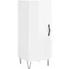 vidaXL Buffet Blanc brillant 34,5x34x90 cm Bois d'ingénierie