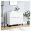 vidaXL Buffets 2 pcs blanc 40x35x70 cm bois d’ingénierie