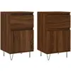 vidaXL Buffets 2 pcs chêne marron 40x35x70 cm bois d'ingénierie