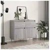 vidaXL Buffets 2 pcs sonoma gris 40x35x70 cm bois d'ingénierie