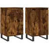 vidaXL Buffets 2 pcs chêne fumé 40x35x70 cm bois d'ingénierie