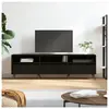 vidaXL Meuble TV noir 150x30x44,5 cm bois d'ingénierie