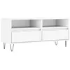 vidaXL Meuble TV blanc 100x34,5x44,5 cm bois d'ingénierie