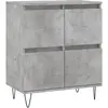 vidaXL Buffet Gris béton 60x35x70 cm Bois d'ingénierie