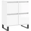 vidaXL Buffet Blanc brillant 60x35x70 cm Bois d'ingénierie