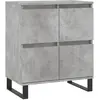 vidaXL Buffet Gris béton 60x35x70 cm Bois d'ingénierie