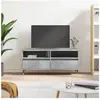 vidaXL Meuble TV gris béton 100x34,5x44,5 cm bois d'ingénierie