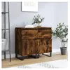 vidaXL Buffets 2 pcs chêne fumé 40x35x70 cm bois d'ingénierie