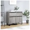 vidaXL Buffets 2 pcs sonoma gris 40x35x70 cm bois d'ingénierie