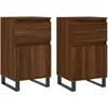 vidaXL Buffets 2 pcs chêne marron 40x35x70 cm bois d'ingénierie