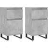 vidaXL Buffets 2 pcs gris béton 40x35x70 cm bois d'ingénierie