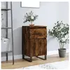vidaXL Buffet chêne fumé 40x35x70 cm bois d'ingénierie