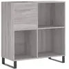 vidaXL Armoire à disques sonoma gris 84,5x38x89 cm bois d'ingénierie