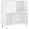 vidaXL Armoire à disques blanc brillant 84,5x38x89cm bois d'ingénierie