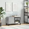 vidaXL Armoire à disques gris béton 85x38x48 cm bois d'ingénierie