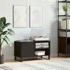 vidaXL Armoire à disques noir 85x38x48 cm bois d'ingénierie