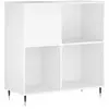vidaXL Armoire à disques blanc 84,5x38x89 cm bois d'ingénierie