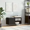 vidaXL Armoire à disques noir 85x38x48 cm bois d'ingénierie 831701