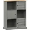 vidaXL Bibliothèque VIGO gris 90x35x114,5 cm bois massif de pin