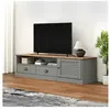 vidaXL Meuble TV VIGO gris 156x40x40 cm bois massif de pin