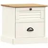 vidaXL Table de chevet VIGO blanc 42x35x42 cm bois de pin massif