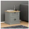 vidaXL Table de chevet VIGO gris 42x35x42 cm bois de pin massif