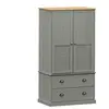vidaXL Garde-robe VIGO gris 90x55x176 cm bois massif de pin