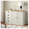 vidaXL Buffet avec tiroirs VIGO 113x40x75 cm blanc bois massif de pin