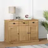 vidaXL Buffet avec tiroirs VIGO 113x40x75 cm bois massif de pin