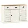 vidaXL Buffet avec tiroirs VIGO 113x40x75 cm blanc bois massif de pin