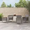 vidaXL Ensemble à manger de jardin 5 pcs coussins gris résine tressée