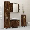 vidaXL Ensemble d'armoires de salle de bain 4 pcs chêne fumé