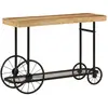 vidaXL Table console 112x36x76 cm bois massif de manguier et fer