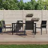 vidaXL Ensemble à manger de jardin 5 pcs noir textilène et acier 3187045